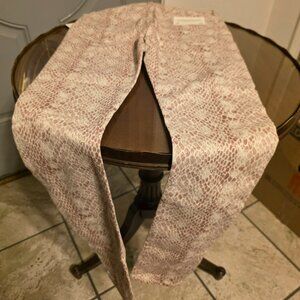 🔥NWT AG The Farrah Skinny Ankle High-Rise Snakeskin Pattern Denim Jeans Size 24